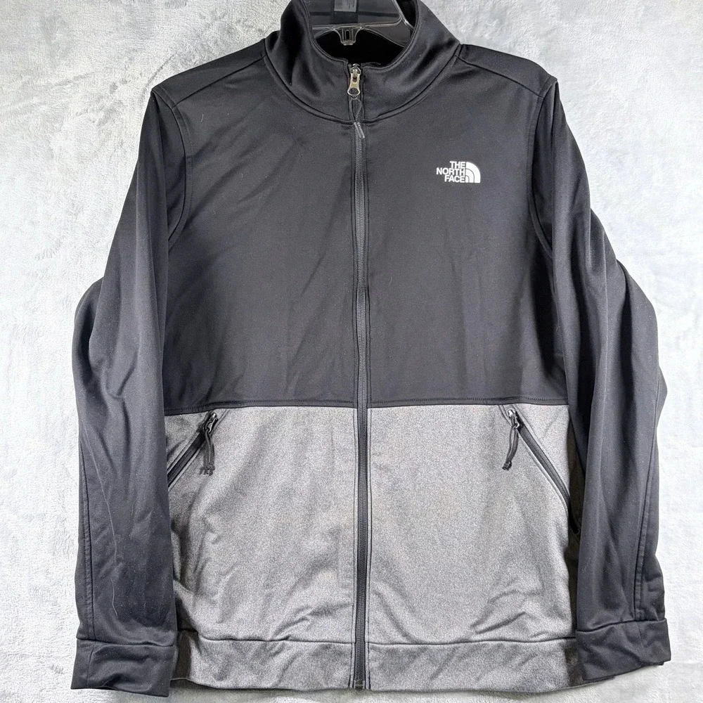 North Face Apex Barrier Soft Shell Jacket Womens Large Black Gray WindWall - Picture 1 of 7